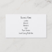 Carte De Visite Eagle à l'attention (Dos)