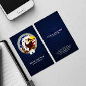 Carte De Visite Eagle Emblem USA Drapeau vertical