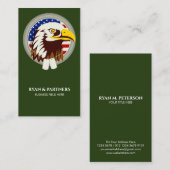 Carte De Visite Eagle Emblem USA Drapeau vertical (Devant / Derrière)