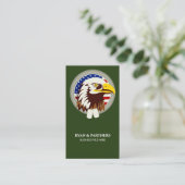 Carte De Visite Eagle Emblem USA Drapeau vertical (Debout devant)