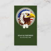 Carte De Visite Eagle Emblem USA Drapeau vertical (Devant)