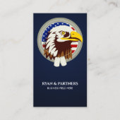 Carte De Visite Eagle Emblem USA Drapeau vertical (Devant)