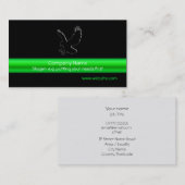 Carte De Visite Eagle noir Swooping sur le chrome-regard noir et (Devant / Derrière)