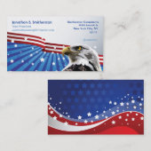 Carte De Visite Eagle patriotique (Devant / Derrière)
