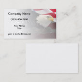 Carte De Visite Eagle patriotique et drapeau (Devant / Derrière)