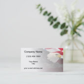 Carte De Visite Eagle patriotique et drapeau (Debout devant)