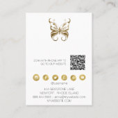 Carte De Visite *~* EARRING AFFICHER QR Gold Parties scintillant B (Dos)