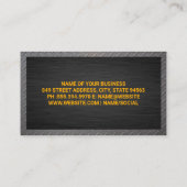 Carte De Visite Earth Mover | Logo de construction (Dos)