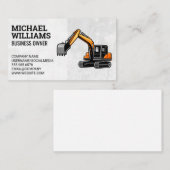 Carte De Visite Earth Mover | Véhicule de construction (Devant / Derrière)