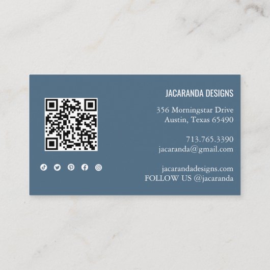 Carte De Visite Earth Rainbow Stripes Merci QR Médias sociaux (Dos)