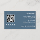 Carte De Visite Earth Rainbow Stripes QR Code Social Media Chic (Dos)