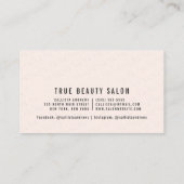 Carte De Visite Earthy Bohemian Black Coiffeuse coiffeuse (Dos)