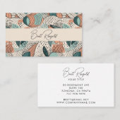 Carte De Visite Earthy Boho Abstrait Terracotta Cream Bisque (Devant / Derrière)