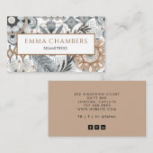 Carte De Visite Earthy Boho Forme Seamstress Tailor (Devant / Derrière)