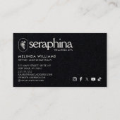 Carte De Visite Earthy Elegance Logo Beauté, Bien-être, rouille Sp (Dos)