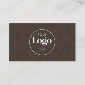 Carte De Visite Earthy Minimalist Botanical Custom Logo QR Code (Devant)