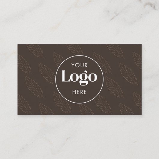 Carte De Visite Earthy Minimalist Botanical Custom Logo QR Code (Devant)