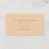 Carte De Visite Earthy Peach Rust Script Name Minimal Creative (Dos)