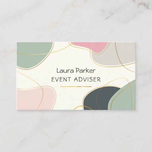 Carte De Visite Earthy Simple Abstract Minimal Modern (Devant)