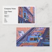 Carte De Visite Easton PA - Rue avec baie vitrée (Devant / Derrière)