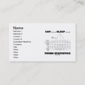 Carte De Visite Eat Sleep ... Think Statistics (Devant)