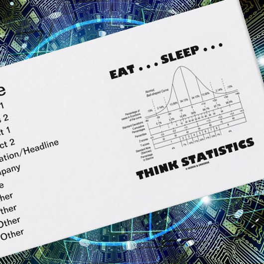 Carte De Visite Eat Sleep ... Think Statistics