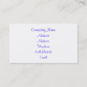 CARTE DE VISITE EAU (Dos)