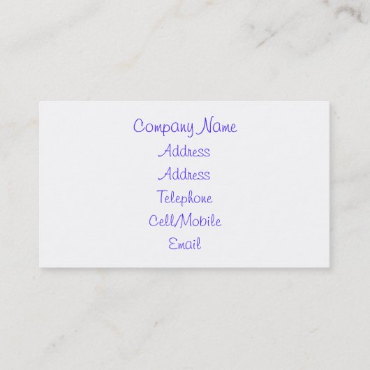 CARTE DE VISITE EAU (Dos)