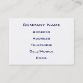 CARTE DE VISITE EAU (Dos)