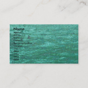 Carte De Visite Eau Abstraite verte cool
