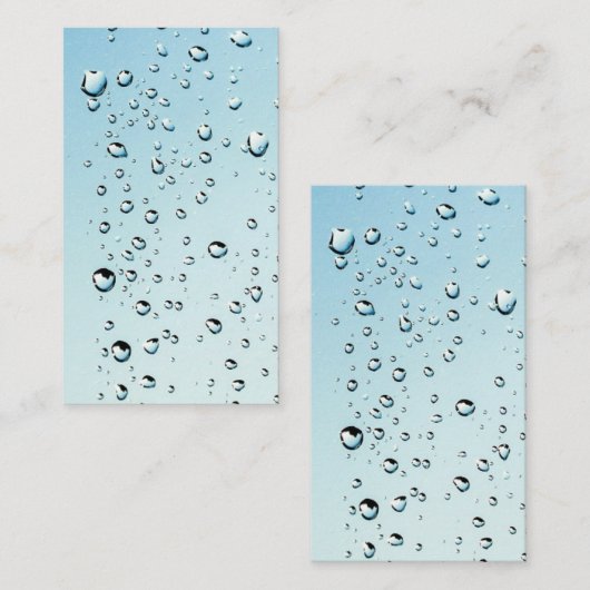 Carte De Visite Eau avec bulles (Devant / Derrière)