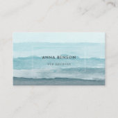 Carte De Visite Eau bleu mer Abstraite (Devant)
