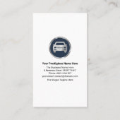 Carte De Visite Eau Bleue Élégante Wave auto Lavage de voiture (Dos)