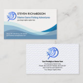 Carte De Visite Eau Bleue Simple Vague De Fruits De Mer Aquatiques (Devant / Derrière)