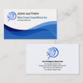 Carte De Visite Eau bleue Storm Océan Vagues Pêche marine (Devant / Derrière)