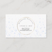Carte De Visite eau bleue unique baisse le service de nettoyage mo (Devant)