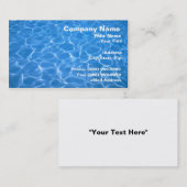 Carte De Visite Eau claire cristalline (Devant / Derrière)