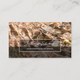 Carte De Visite Eau coulée dans un ruisseau clair pour bus de sant