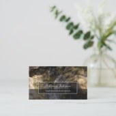 Carte De Visite Eau coulée dans un ruisseau clair pour bus de sant (Debout devant)