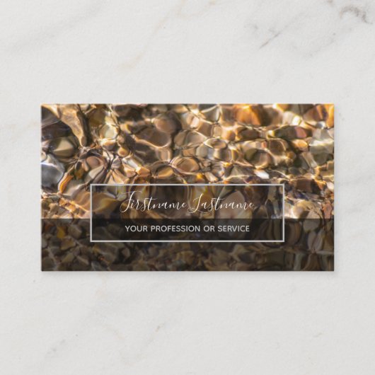 Carte De Visite Eau coulée dans un ruisseau clair pour la santé me (Devant)