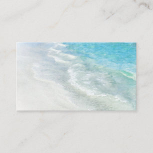 Carte De Visite Eau couleur sable blanc - Aqua Turquoise Turquoise