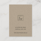 CARTE DE VISITE EAU COULEUR VERT D'OR FOLIAGE EARRÊT AFFICHER LOGO (Dos)