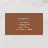 Carte De Visite Eau De Bois Moderne Baisse Nettoyage Commercial (Dos)