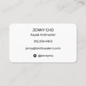 Carte De Visite Eau de la brosse à rayures noire profonde (Dos)