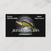 Carte De Visite Eau de la lune et brochet de walleye (Devant)