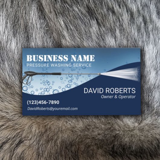 Carte De Visite Eau de lavage sous pression Gouttes Nettoyage de l
