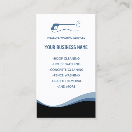 Carte De Visite Eau de lavage sous pression Gouttes Nettoyage de l (Devant)