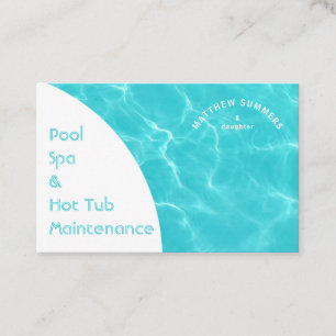 Carte De Visite Eau de piscine Abstraite minimaliste ripples Royau
