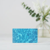Carte De Visite Eau de piscine bleu ciel cristalline (Debout devant)