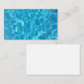 Carte De Visite Eau de piscine bleu ciel cristalline (Devant / Derrière)